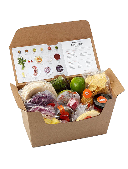 Kit de receta con ingredientes frescos