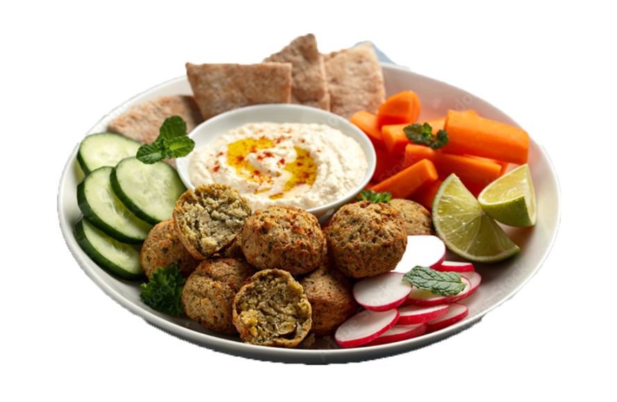 Salmón con ensalada